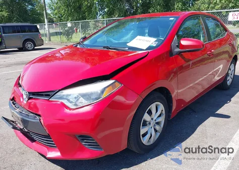 2015 Toyota Corolla Le z USA, uszkodzony, nr VIN 2T1BURHE8FC399319